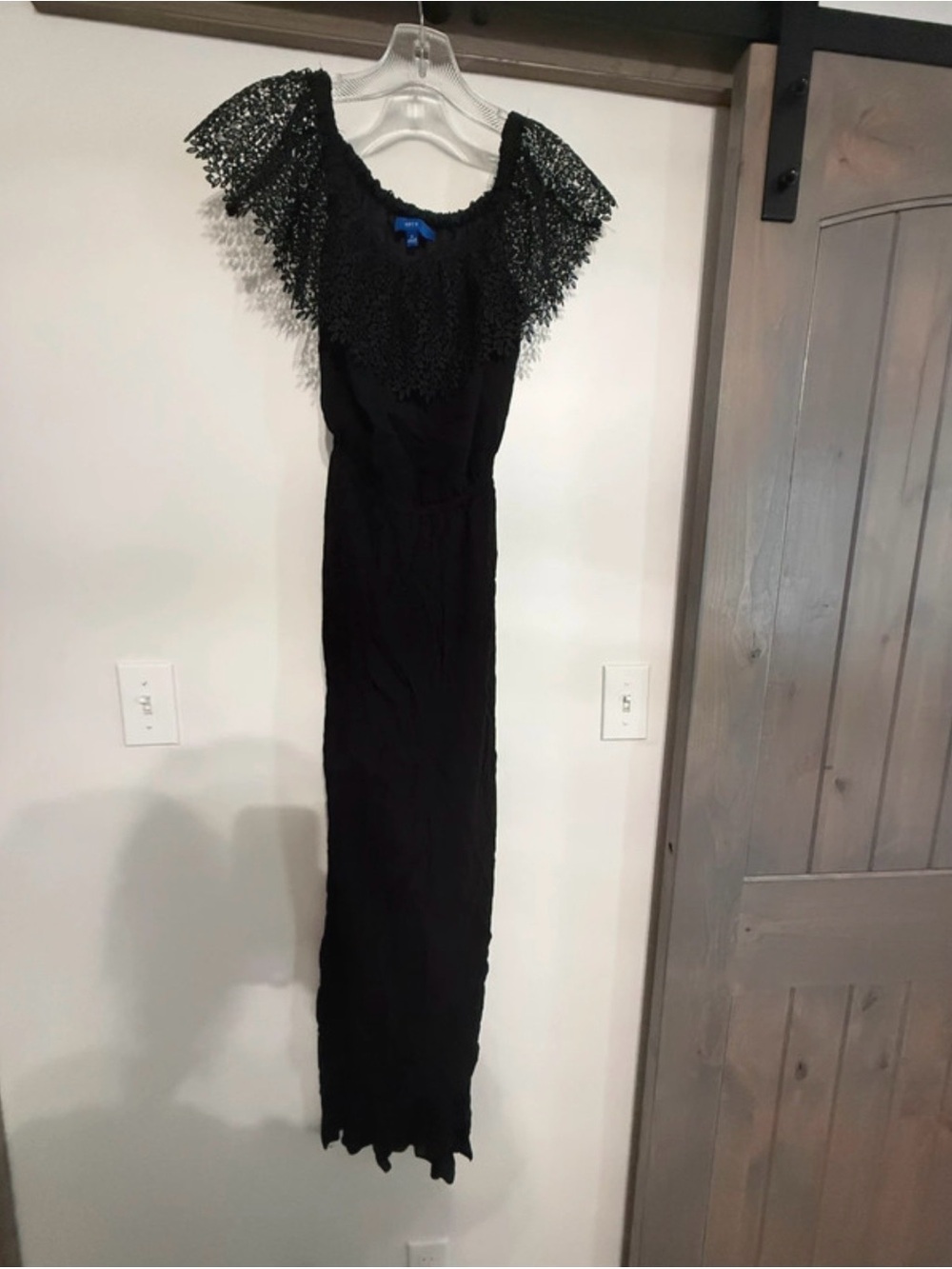 Apt. 9 Black Lace-Trim Maxi Dress